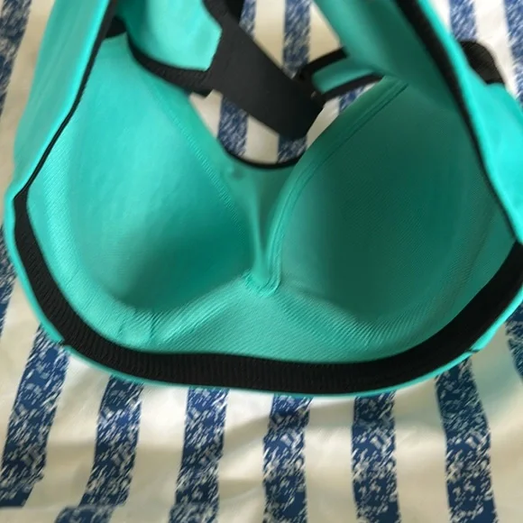 VSX Sport SPORTS BRA size 32DD TEAL/ BLACK adjustable - Picture 7 of 9